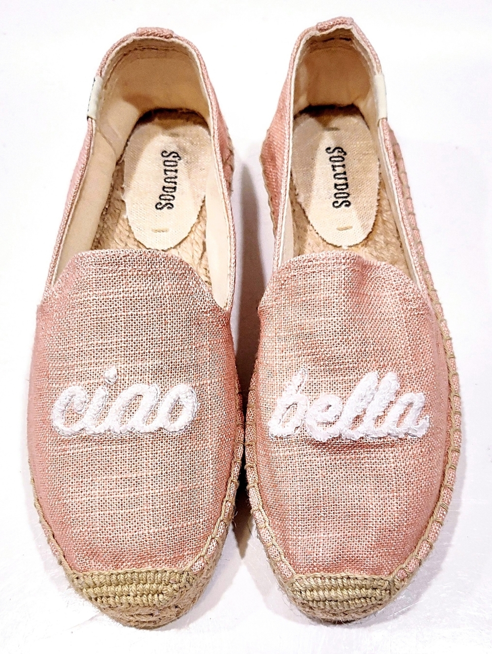 Soludos Pink 'Ciao Bella' Espadrilles